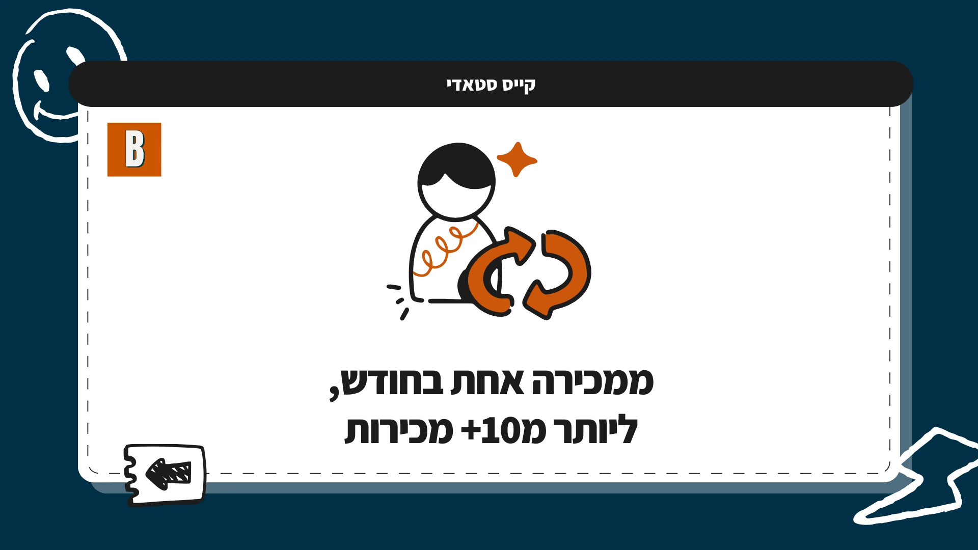 ממכירה אחת בחודש ליותר מ10